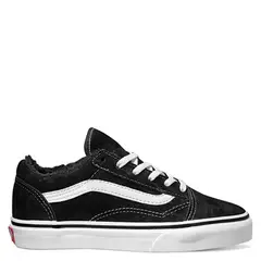 VANS - Old Skool V Zapatilla Urbana Niña Cuero Negro (27 a 35)