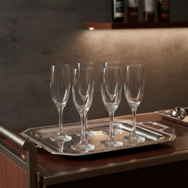 MICA - Set 6 Copas Champaña Vidrio Rioja Mica 183 ml