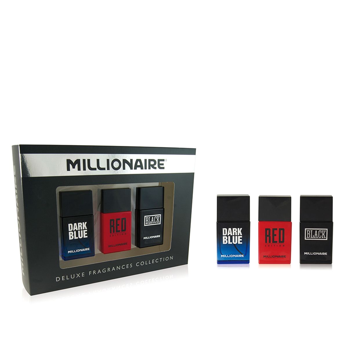 GENERICO - Set Perfume Hombre Red Edition 30ml EDT + Millionaire Dark Blue 30 ml EDT + Millionaire Black 30 ml EDT Millonaire