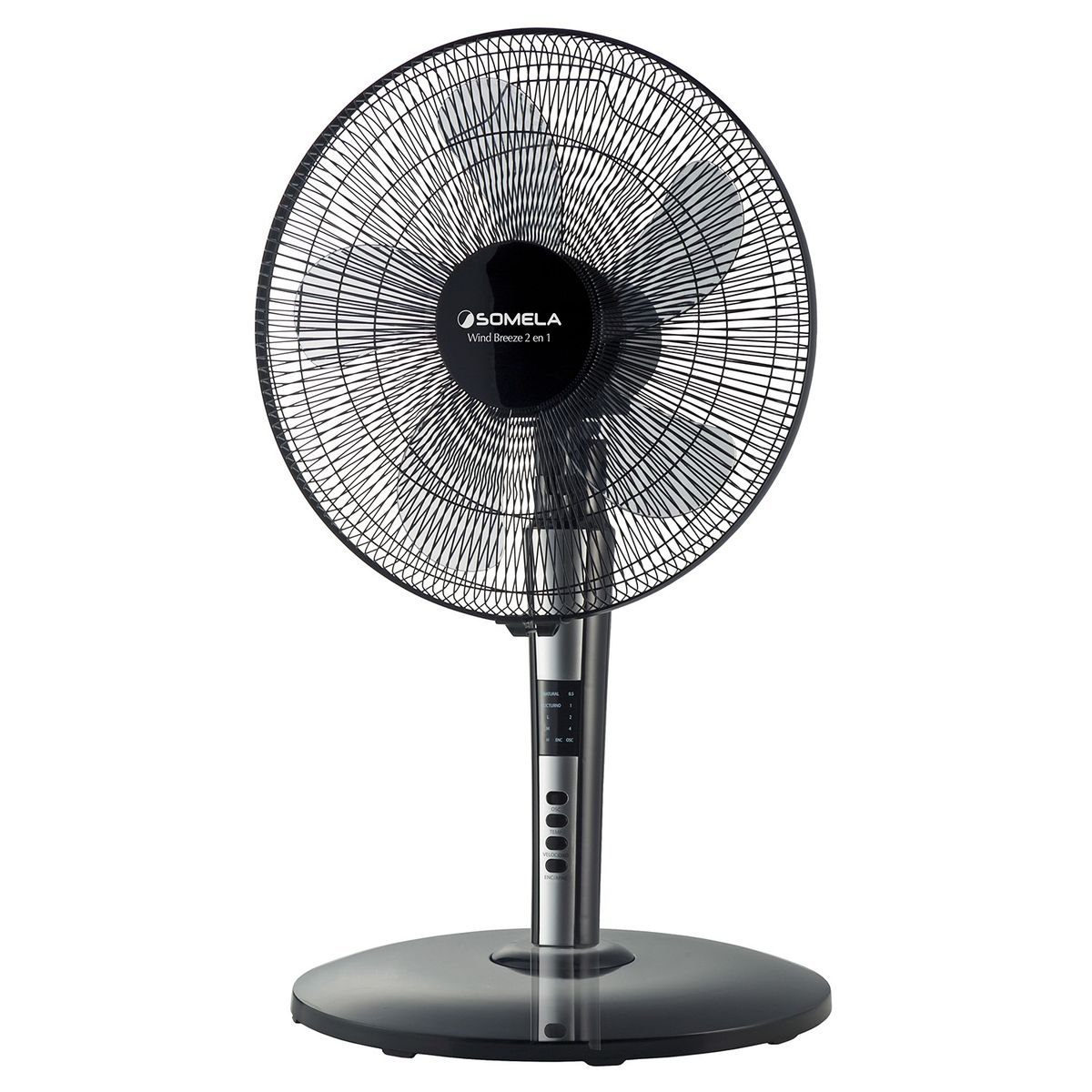 SOMELA - Ventilador De Pedestal Wind Breeze 2 En 1 Somela