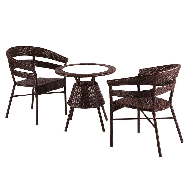 SPAZZIO - Juego De Comedor Terraza 2 Puestos Borneo Spazzio