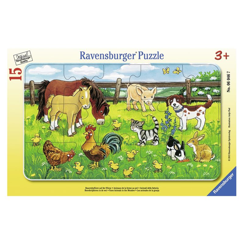 RAVENSBURGER - Puzzle Enmarcado Animales De La Granja Ravensburger