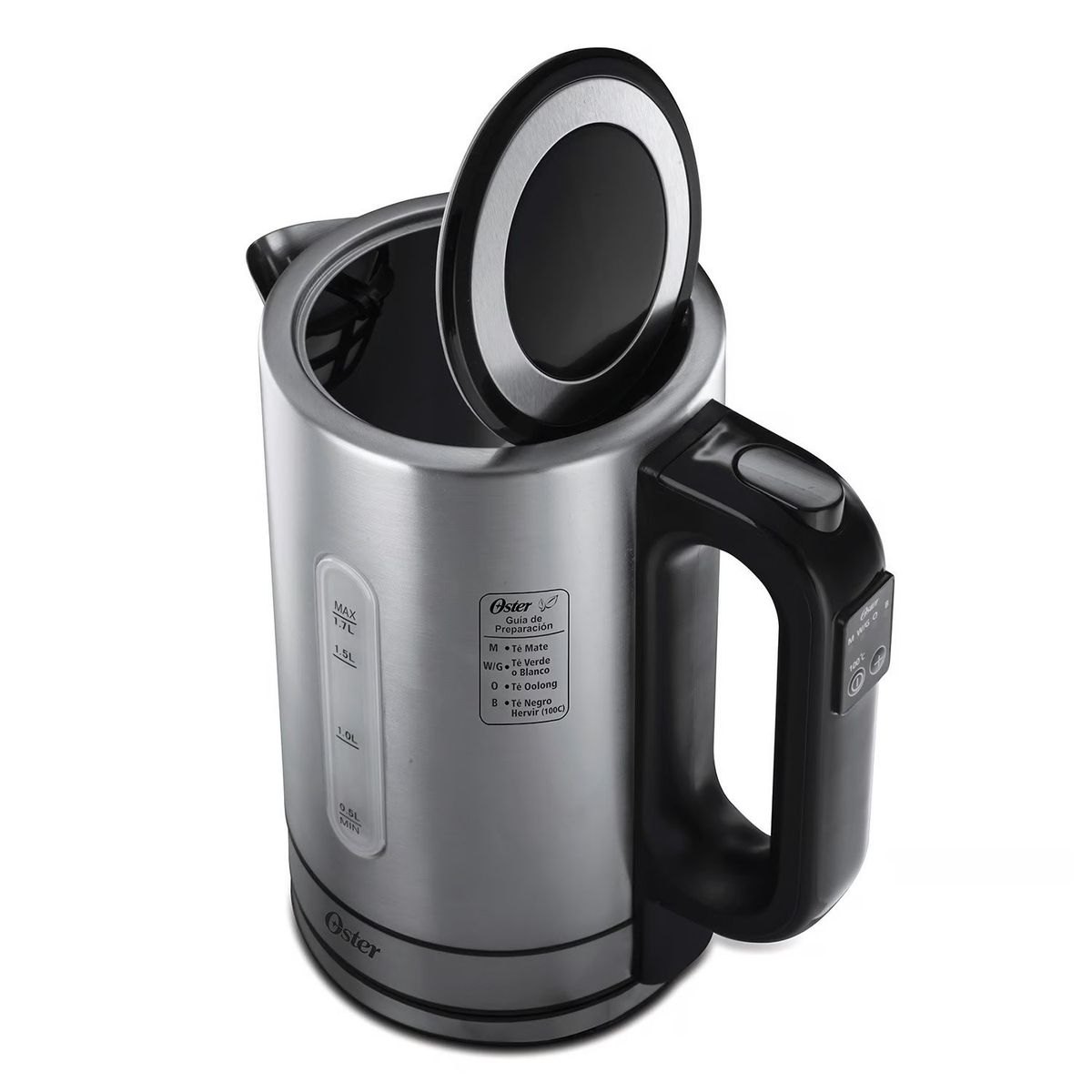 OSTER - Hervidor Eléctrico BVSTKT8970 1.7 Lt Control de Temperatura Acero Oster
