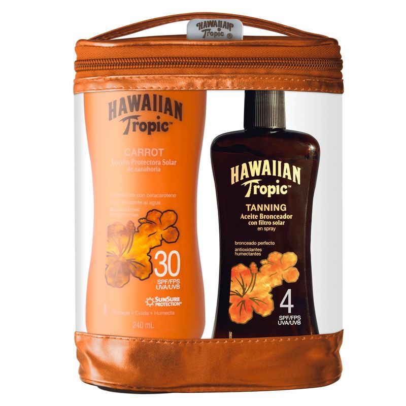 HAWAIIAN TROPIC - Pack Zanahoria FPS 30 + Aceite 4 240 ML