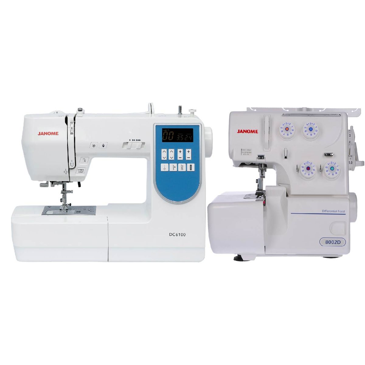JANOME - Combo Máquina DC6100 + 8002D Janome