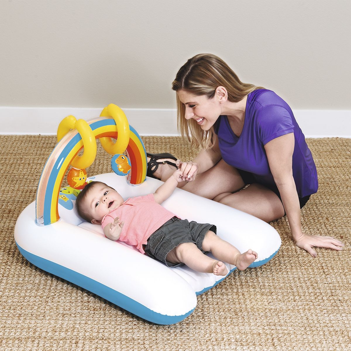 BESTWAY - Multi Gimnasio Flotador Mudador Colchón Inflable Para Bebé Bestway