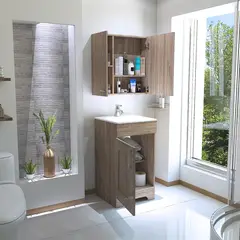 TUHOME - Botiquín + Mueble Baño Barcelona Miel