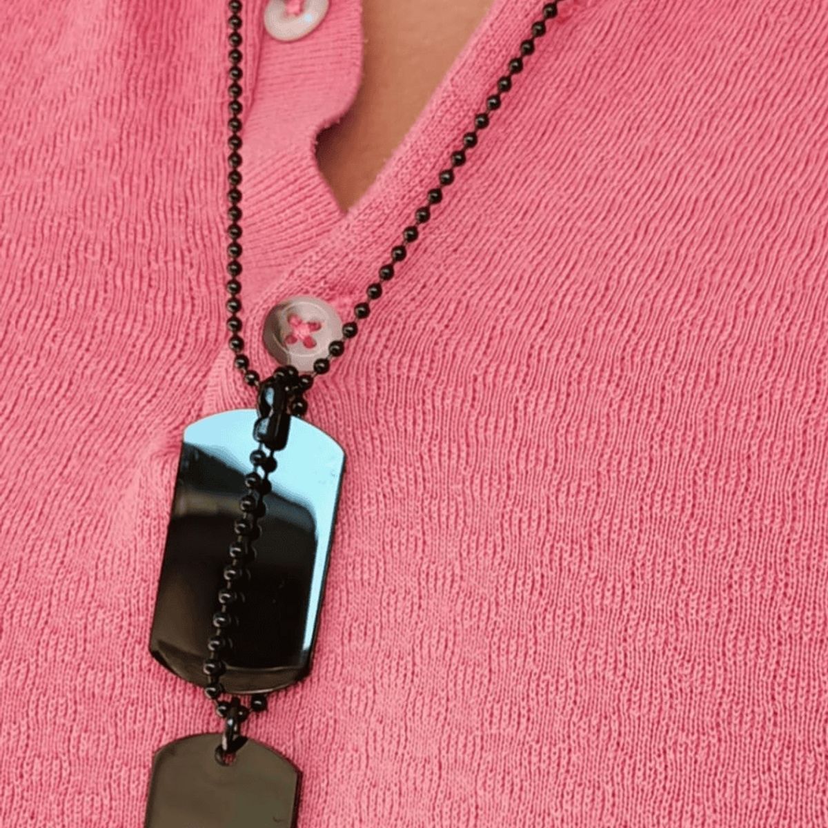 ELBAULDEJUMA - Colgante cupimatch militar doble etiqueta acero