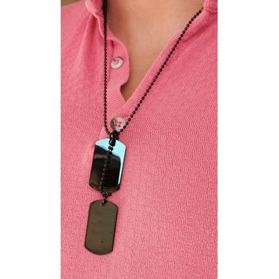 Imagen 2 del producto Colgante cupimatch militar doble etiqueta acero