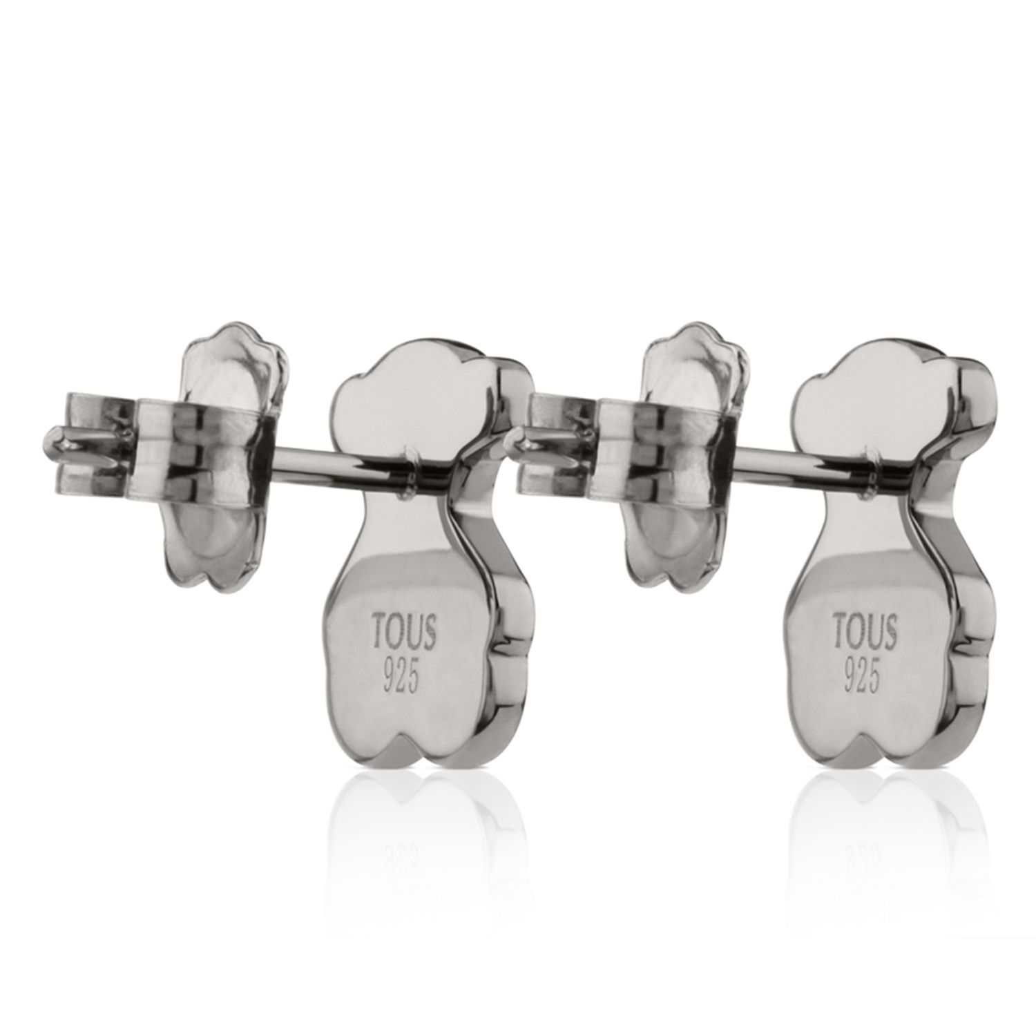 TOUS Aretes De Plata De Primera Ley Para Mujer, Con Motivo De Oso Marcasita, Plata De Ley 925, Versátiles Y Atemporales, Colección Grace