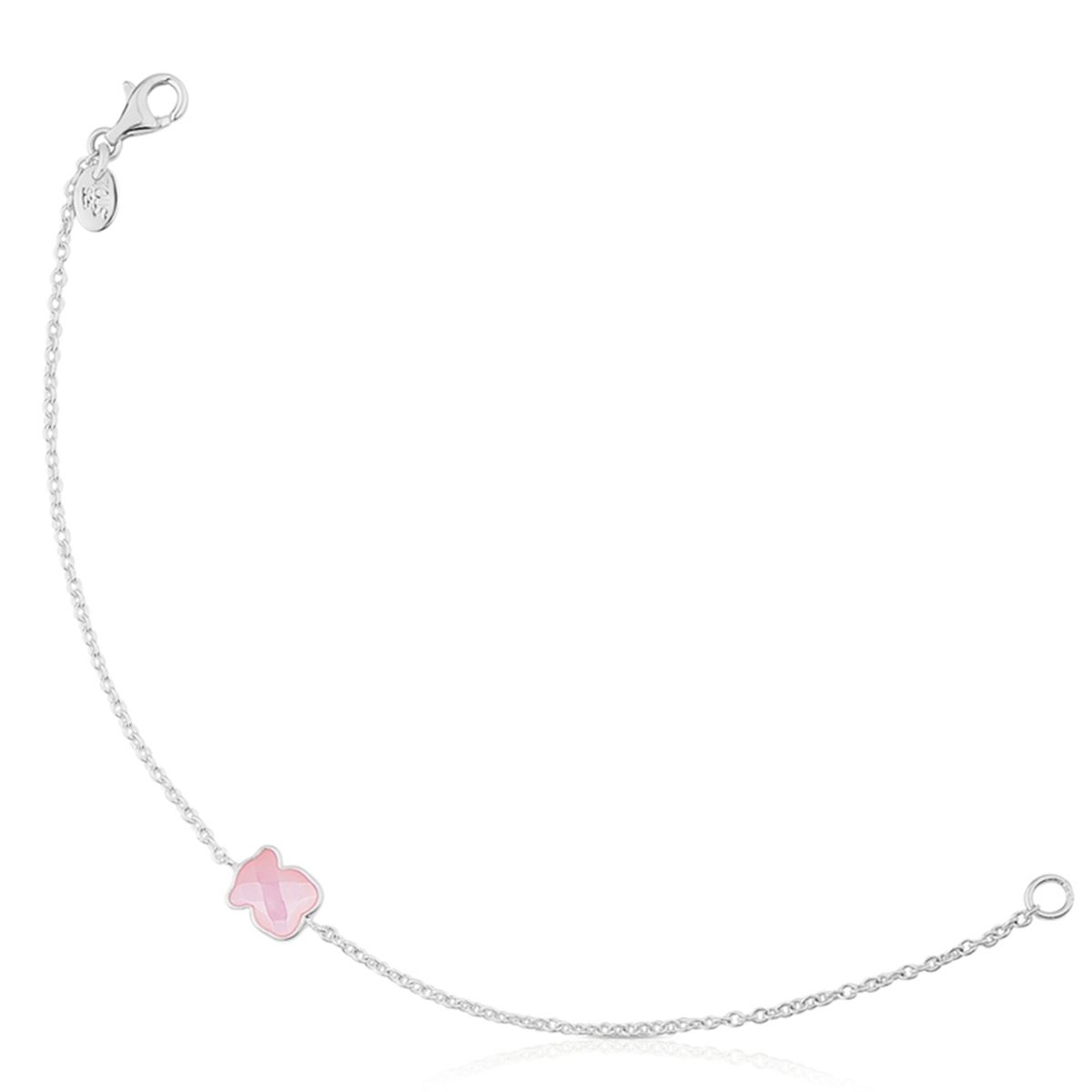 TOUS - Pulsera De Plata Con Cuarzo Rosa Mujer Tous