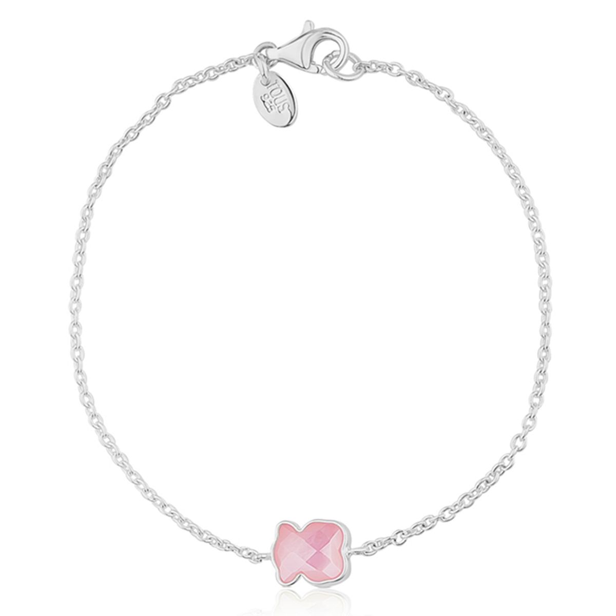 TOUS - Pulsera De Plata Con Cuarzo Rosa Mujer Tous