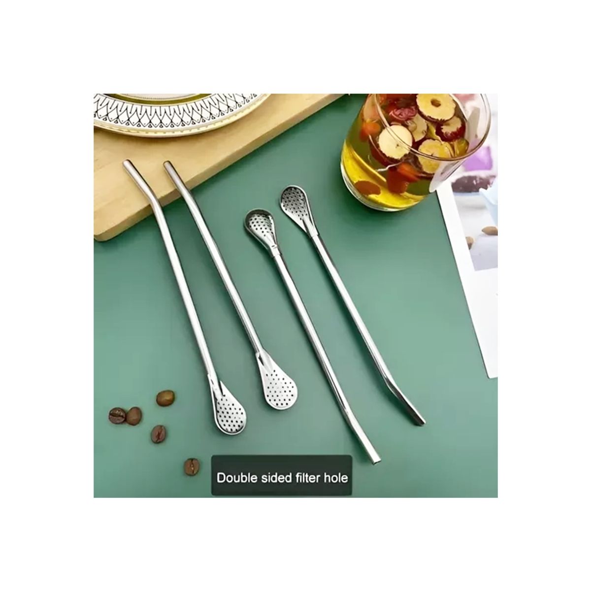 GENERICO - 6 Bombillas Para Mate Acero