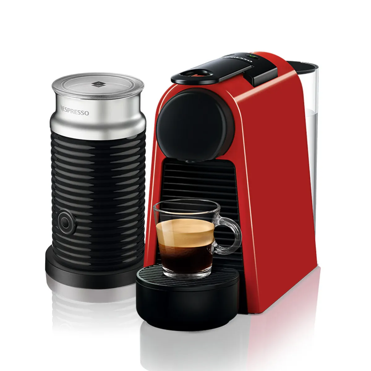 NESPRESSO - Cafetera Essenza Mini C30 y Espumador de Leche Nespresso