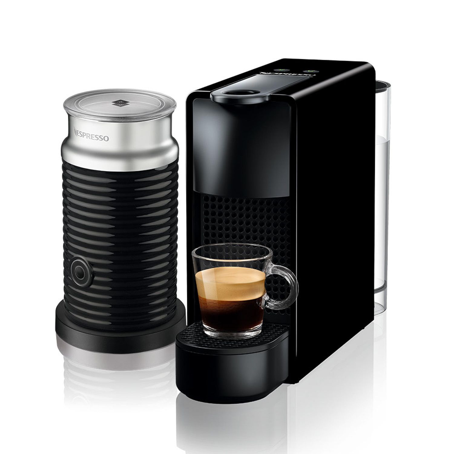 NESPRESSO Cafetera Essenza Mini C30 y Espumador de Leche Nespresso
