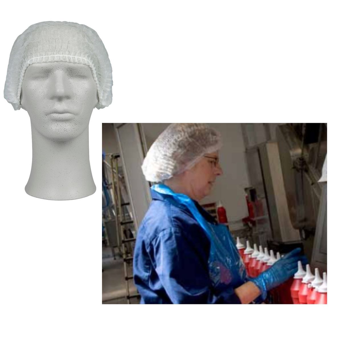 ABENA - Gorro Cofias Desechable Clip Blanca Abena X 200 Unidades