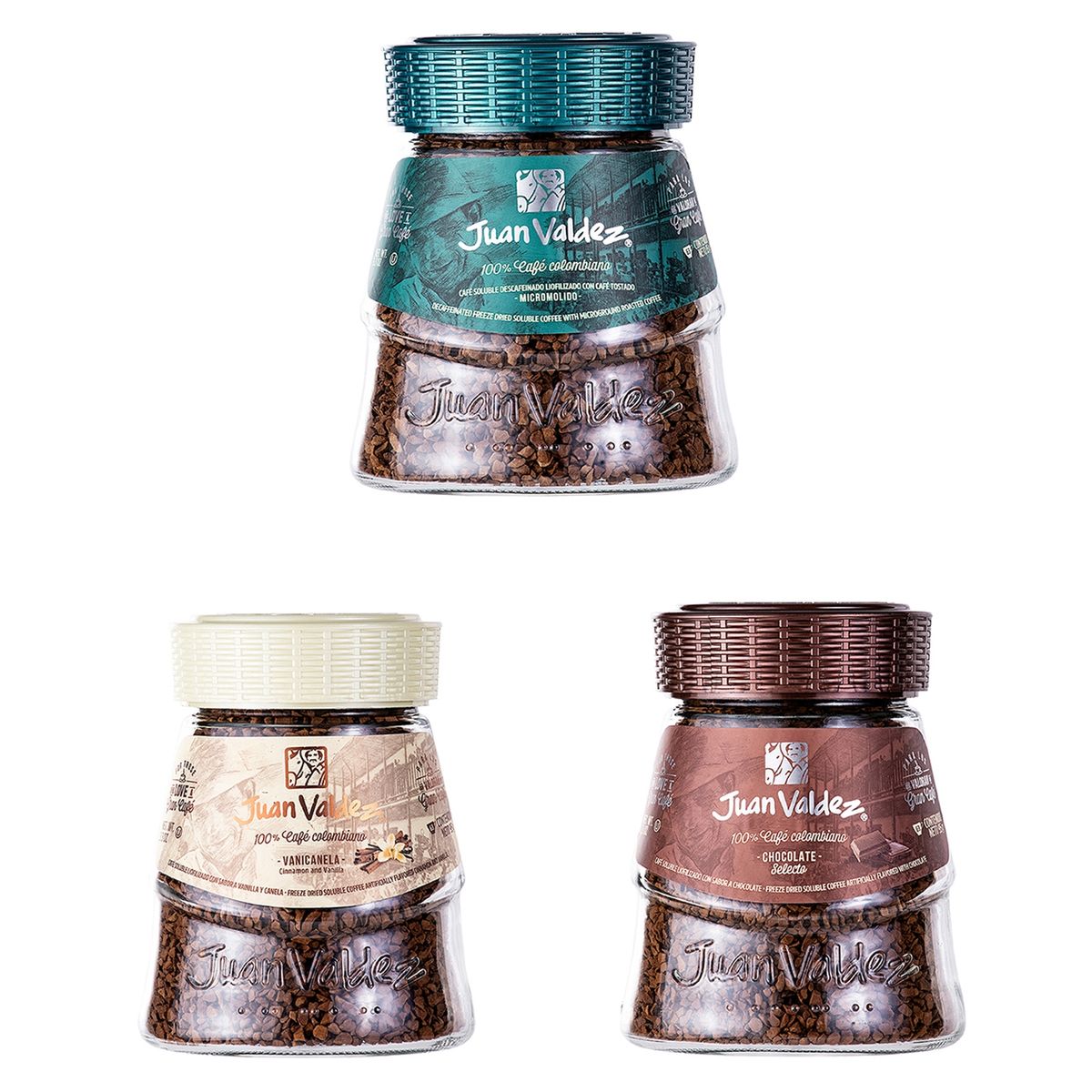 JUAN VALDEZ - Café Pack Soluble Liofilizado Variedades 95 gr Juan Valdez