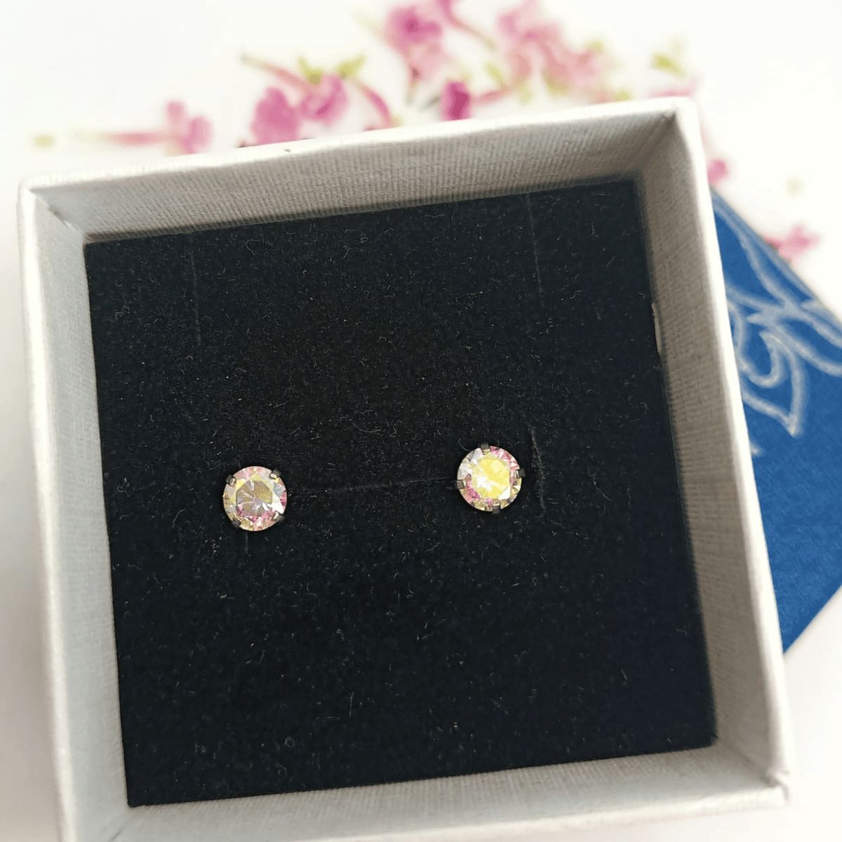 ELBAULDEJUMA - Aros Puntos Luz figura circulo  Zirconia Tornasol