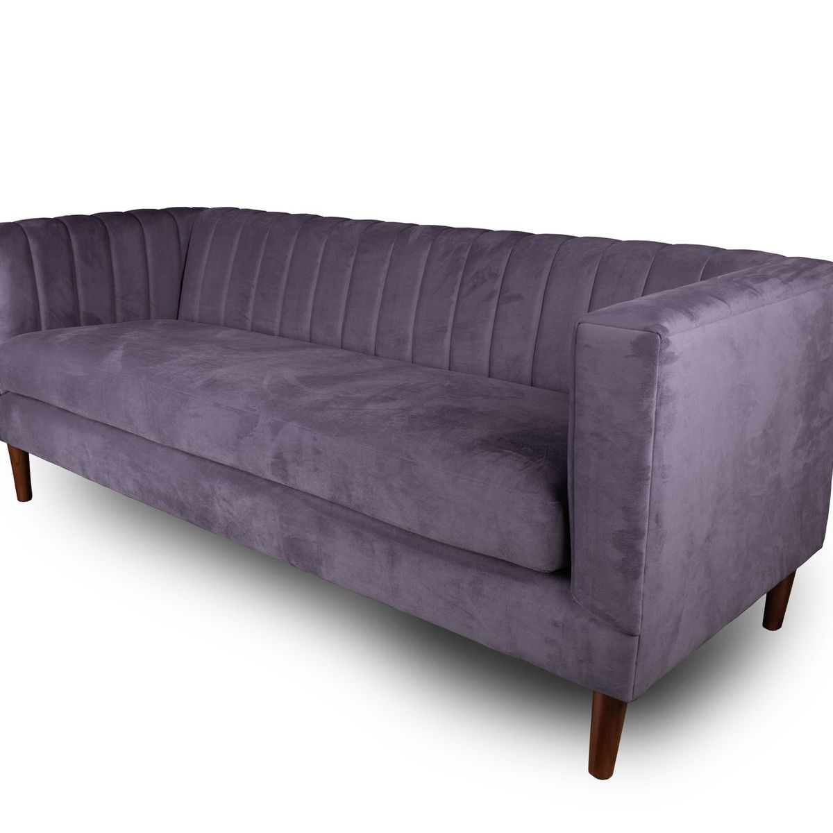 LATAM HOME - Sofá Sorrento 3 Cuerpos Tela Velvet Vivian Lila