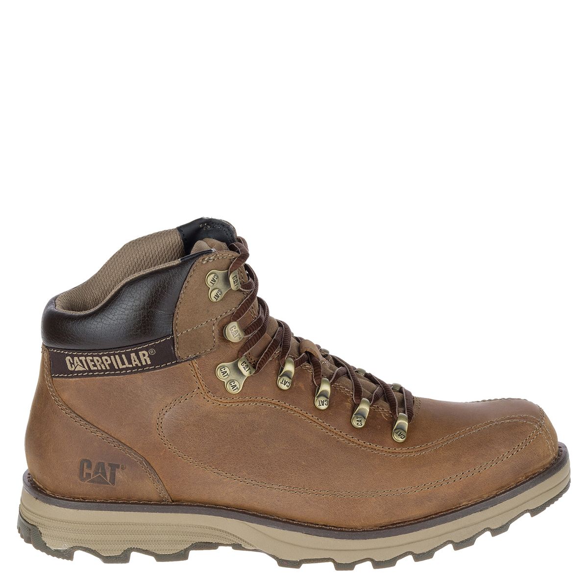 CAT - Botín Hombre Cuero Café Cat