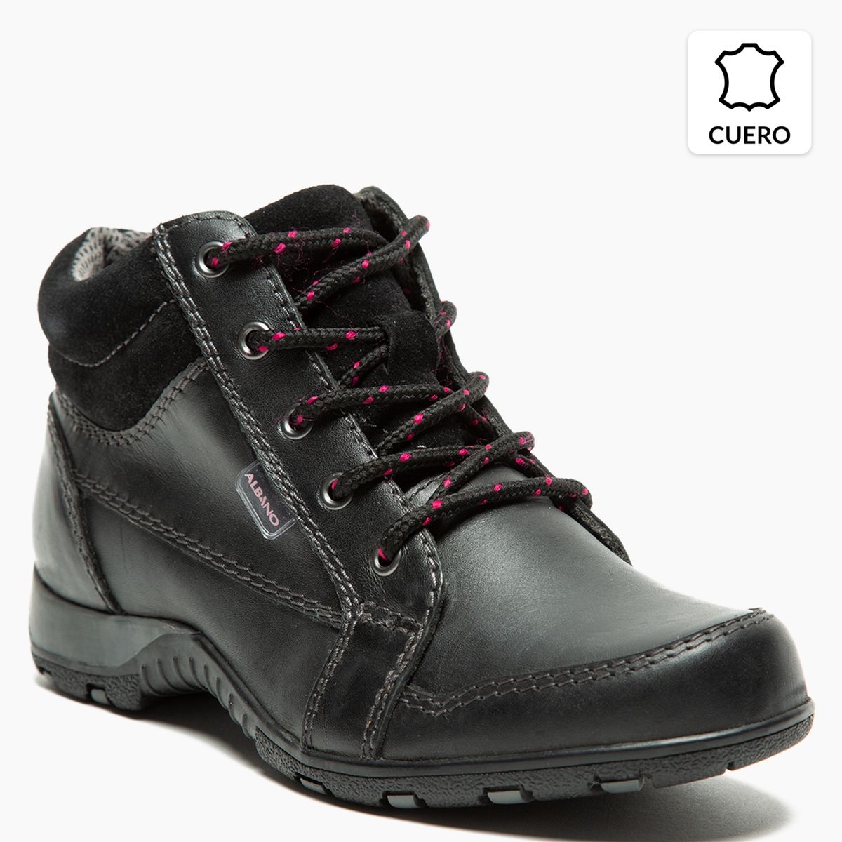 ALBANO - Calzado Escolar Niña Cuero Negro
