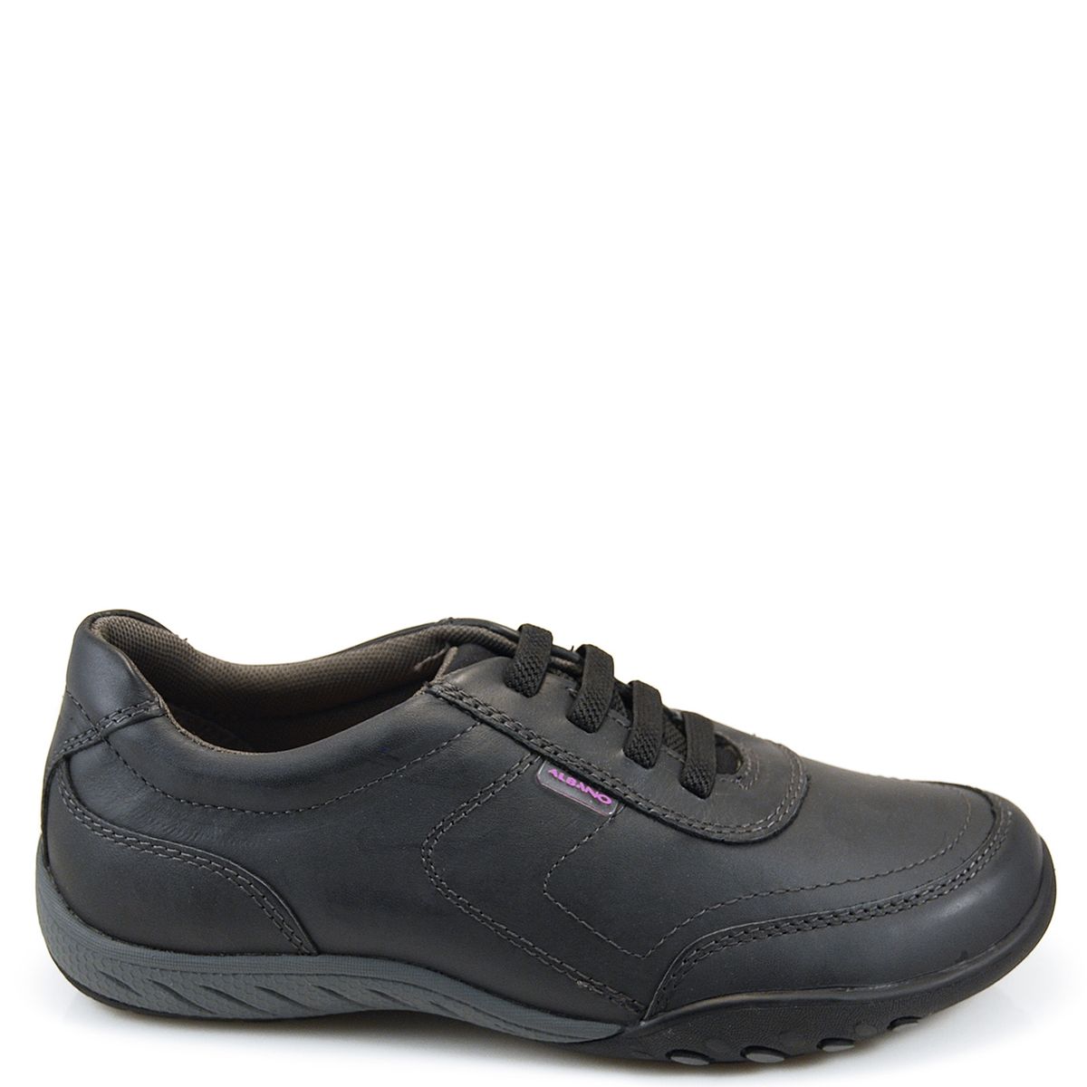 ALBANO - Zapato Escolar Niña Cuero Negro