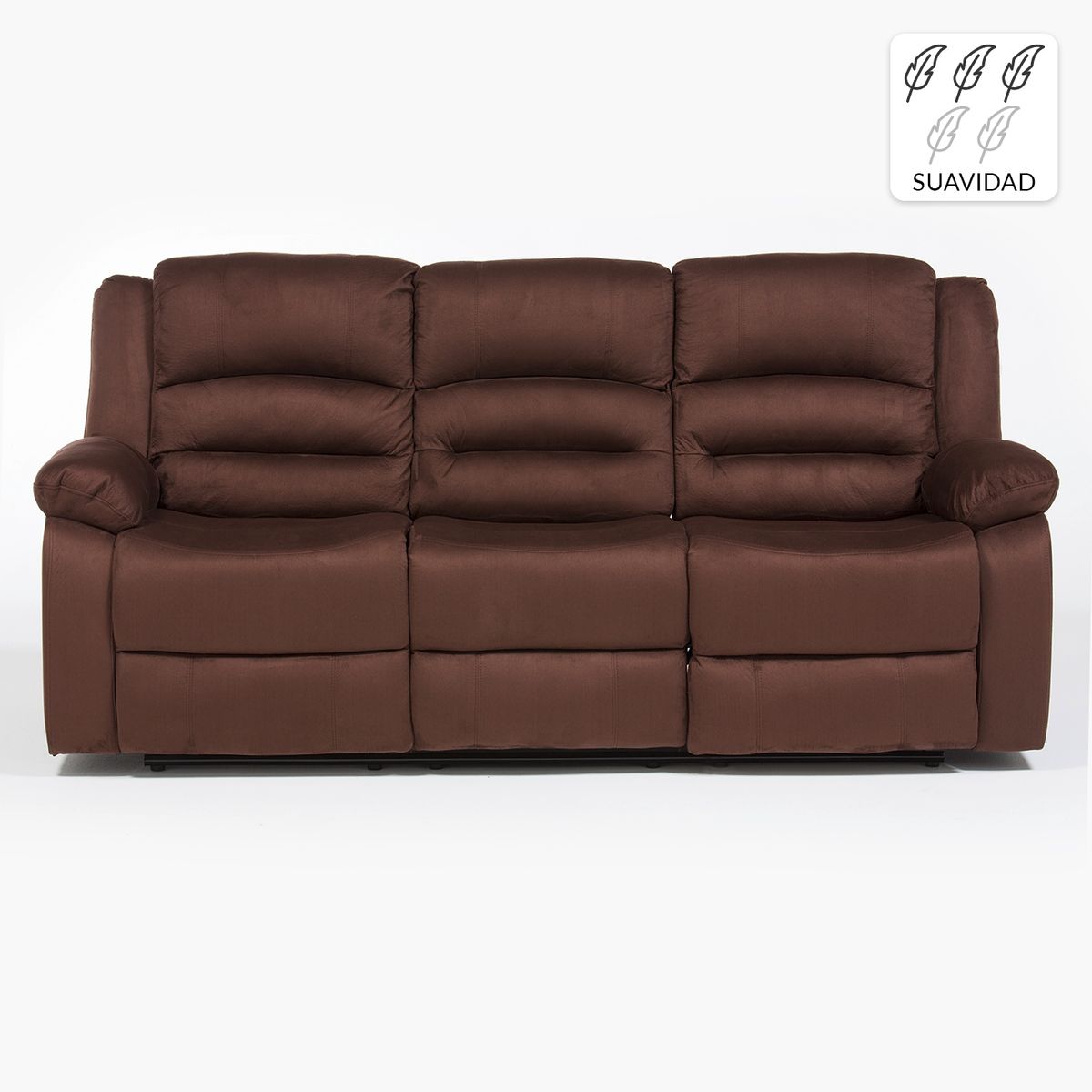 DANIELS - Sofá Reclinable 3 Cuerpos Dan C/Posa Vaso Daniels