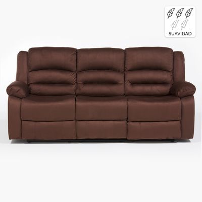 Imagen 1 del producto Sofá Reclinable 3 Cuerpos Dan C/Posa Vaso