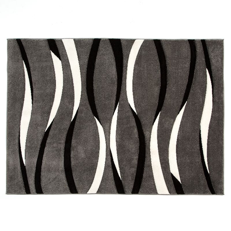 IDETEX - Alfombra Frize Carved D6 150X200 Gris Idetex