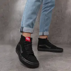 VANS - Ua Sk8-Hi Zapatilla Urbana Hombre Cuero Negro