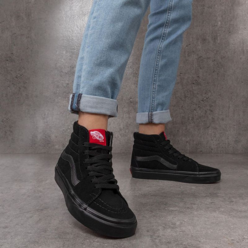 VANS - Ua Sk8-Hi Zapatilla Urbana Hombre Cuero Negro Vans