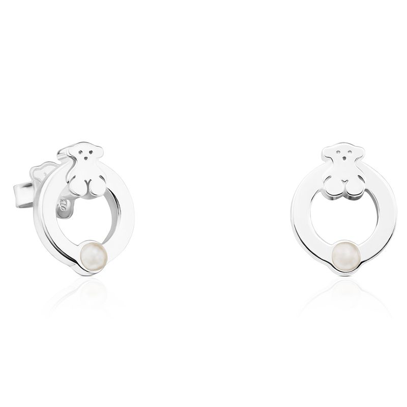 TOUS - Pendientes Super Power De Plata Con Perla Mujer Tous