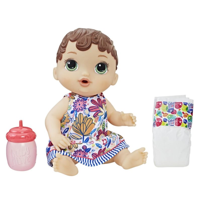 BABY ALIVE - Muñeca Bebé Sorbitos (Castaña) Baby Alive