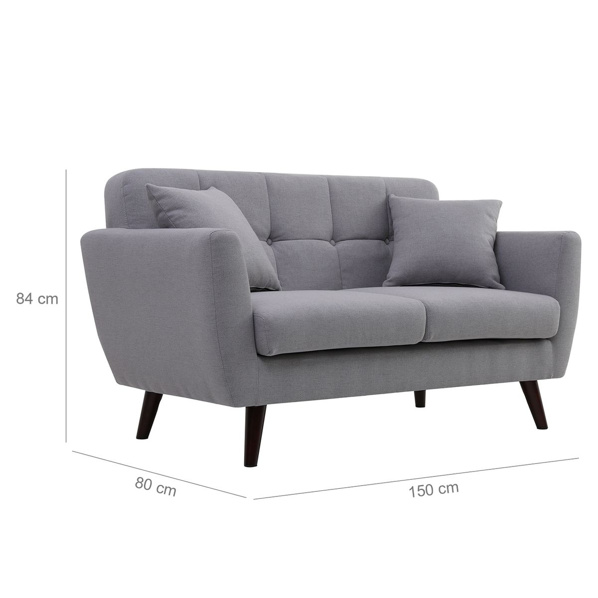 EPICADECO - Sofá 2 Cuerpos Tela Monaco Epicadeco