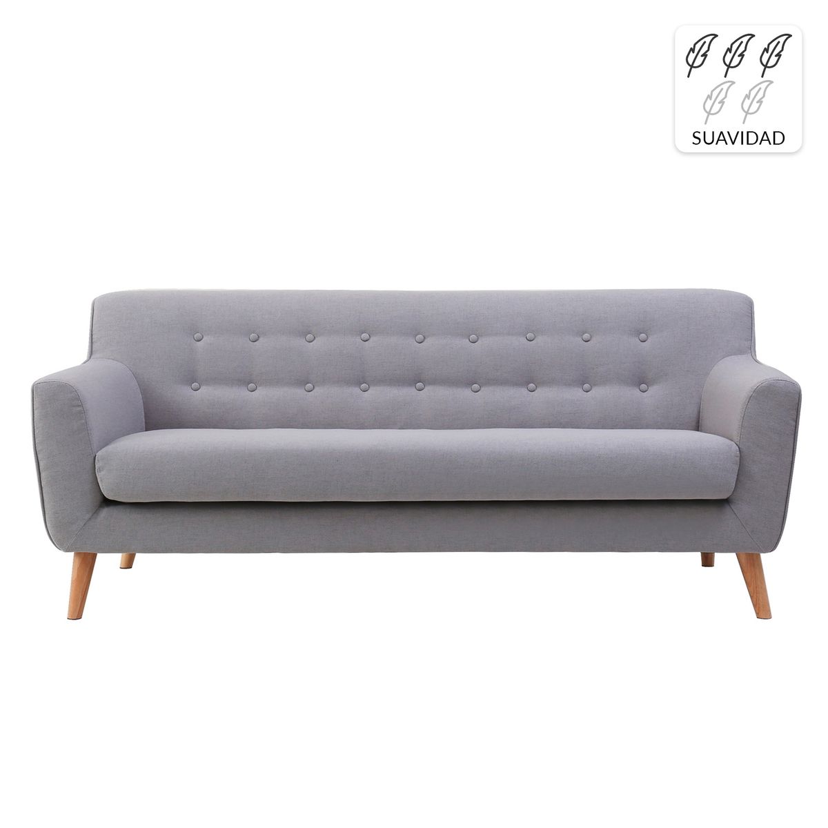 EPICADECO - Sofá 3 Cuerpos Velvet Polo Epicadeco