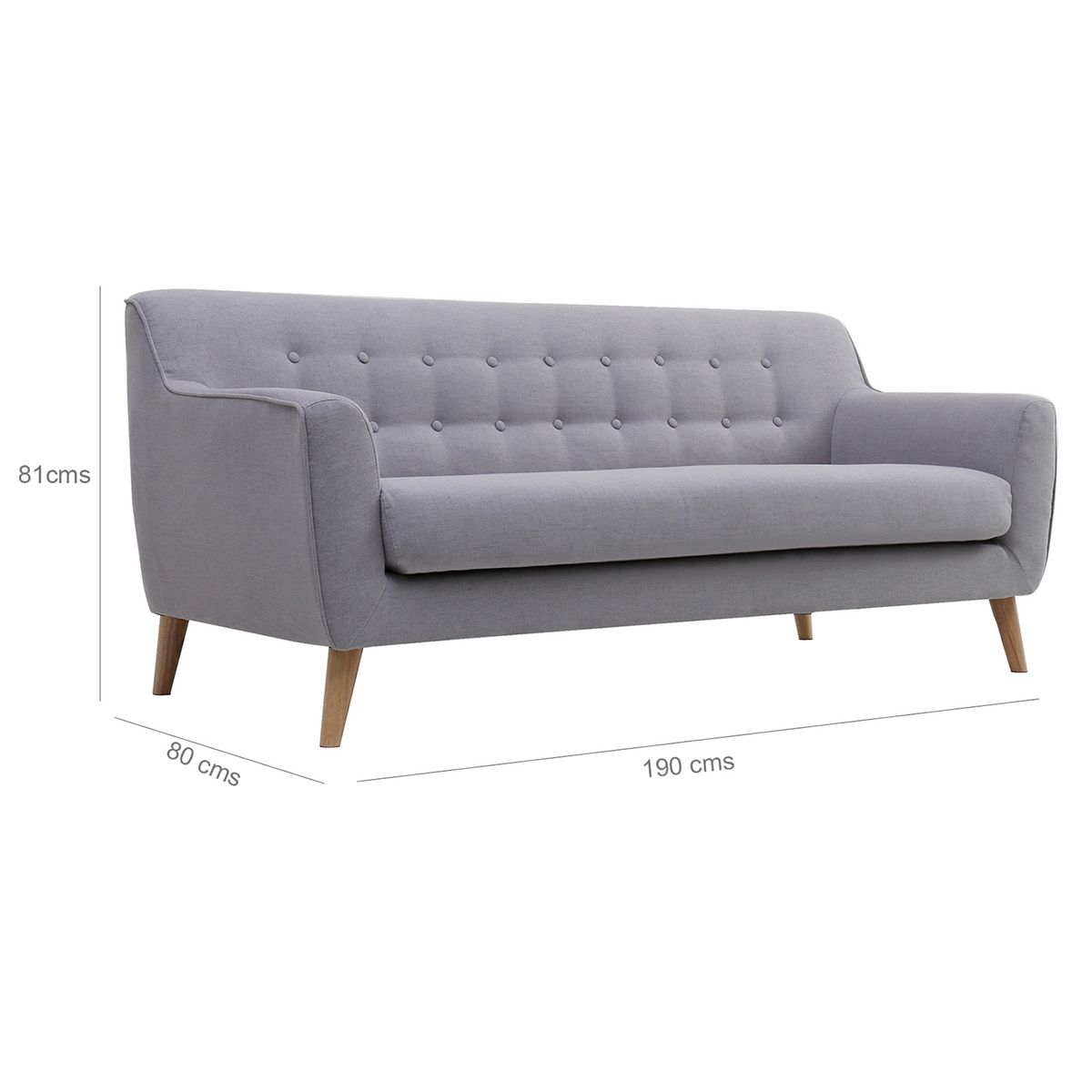 EPICADECO - Sofá 3 Cuerpos Velvet Polo Epicadeco