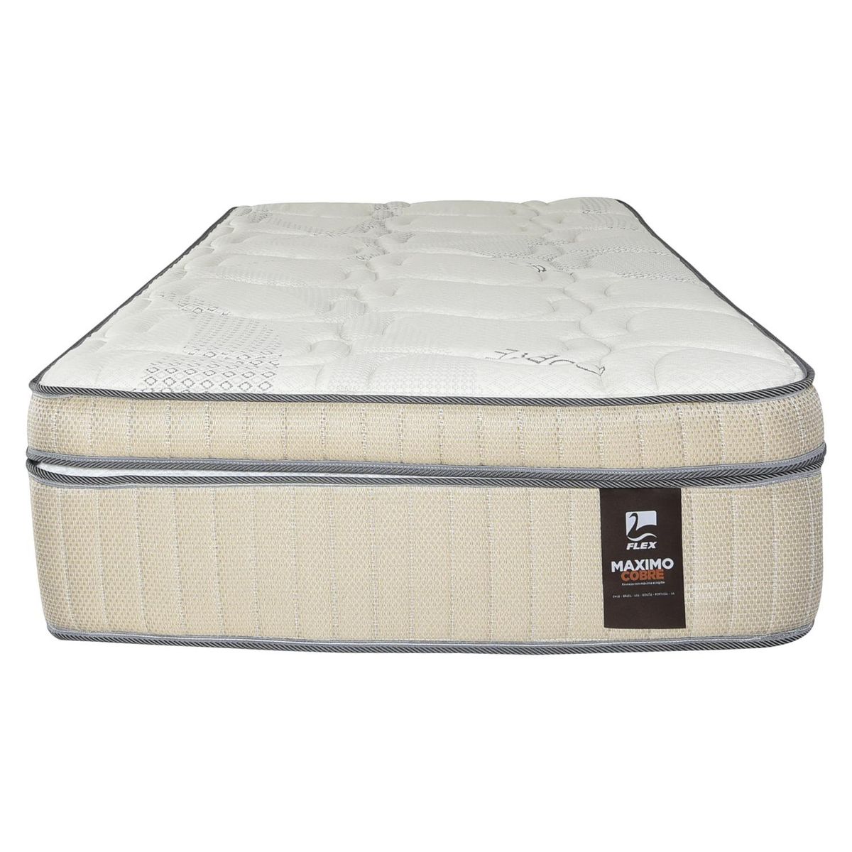 FLEX - Colchón Maximo Cobre 1.5 plazas x 1.90mt Flex