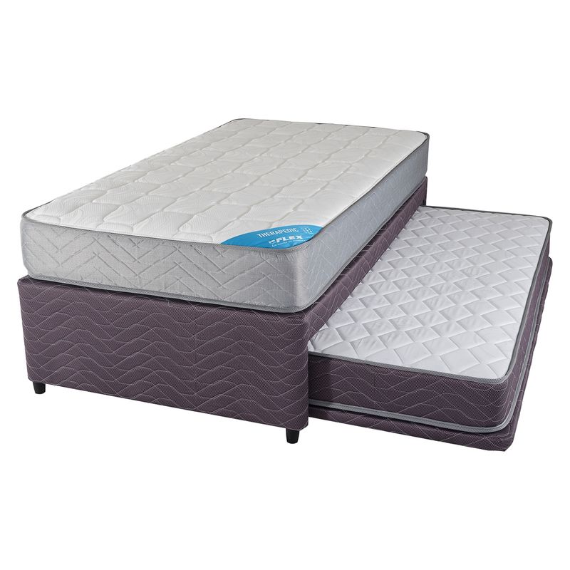 FLEX - Cama Nido Colors Morado Therapedic 1.5 Plazas 105x200 cm