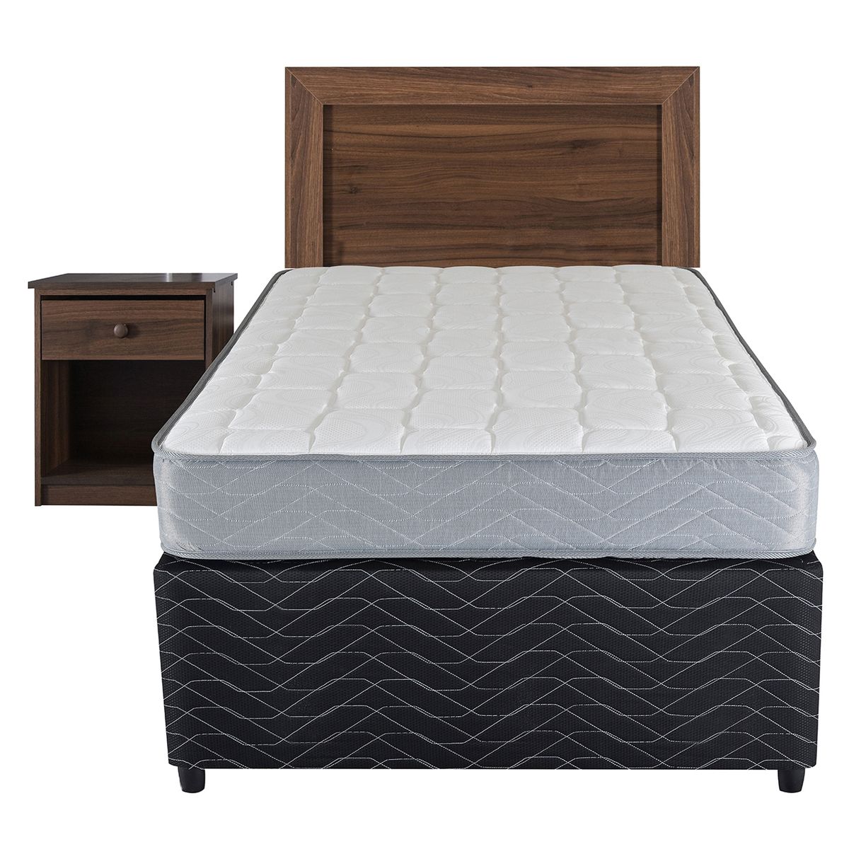 FLEX - Flex Cama Nido Colors Negro 1.5 Plazas 105x200 cm + Muebles Asturias