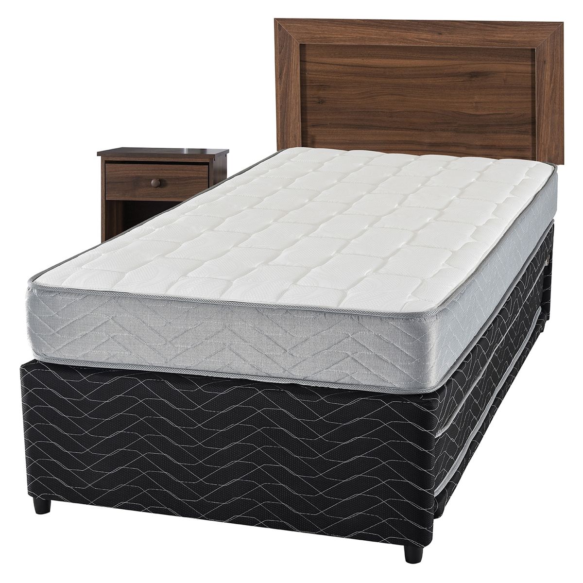 FLEX - Flex Cama Nido Colors Negro 1.5 Plazas 105x200 cm + Muebles Asturias