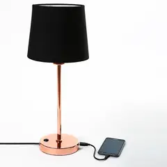 DISEÑO 3 - Lámpara Velador Usb Cobre