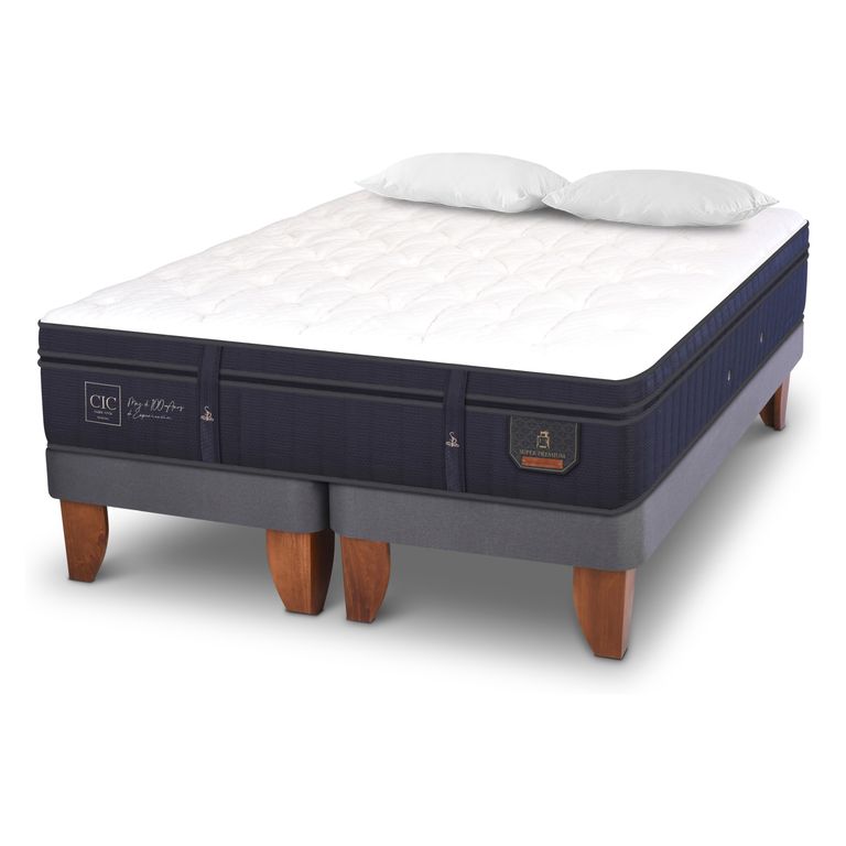 CIC Cama Europea Super Prem 2 Plazas + 2 Almohadas