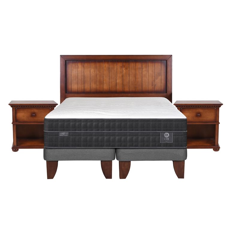 Cama Europea Lux 2 Plazas Base Dividida Monterrey