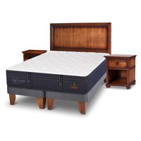 Cama Europea Grand Premium Super King Base Dividida 200X200 Cm + Muebles Monterrey
