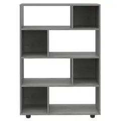 TUHOME - Biblioteca Office 8 Ceniza
