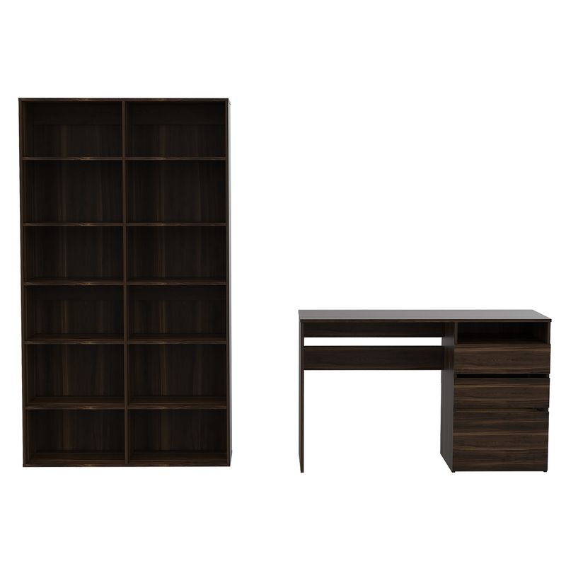 TUHOME - Combo Office 7 Escritorio + Biblioteca Habano Tuhome