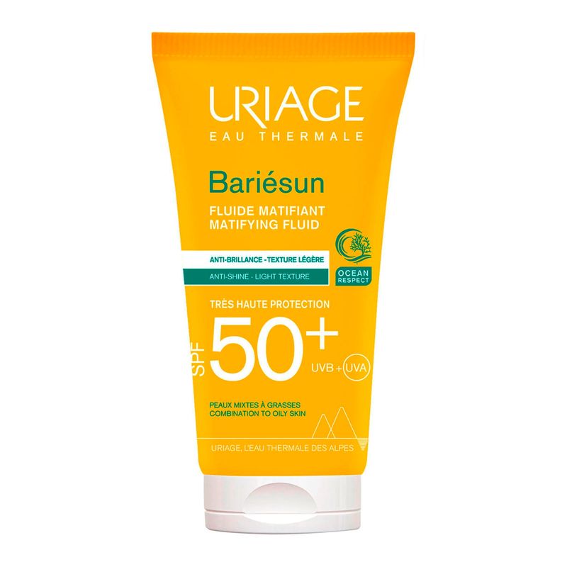 URIAGE - Protector Solar Facial Bariésun Fluido Matificante FPS 50+ 50 ml de Uriage