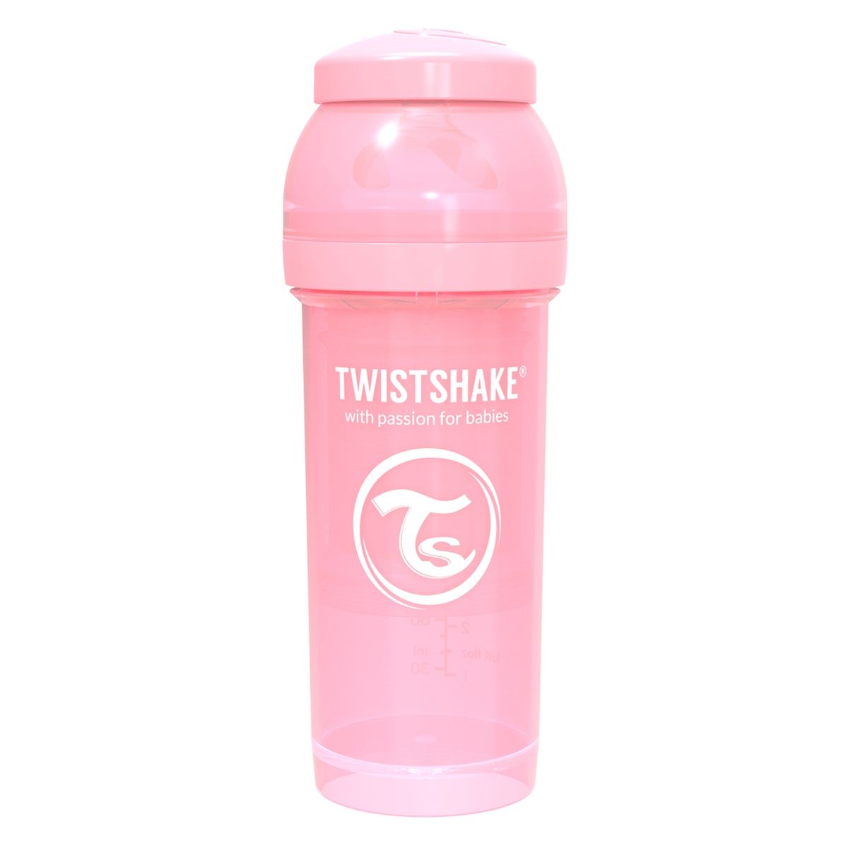 TWISTSHAKE - Mamadera Anti-Cólico 260 Ml Rosado Twistshake