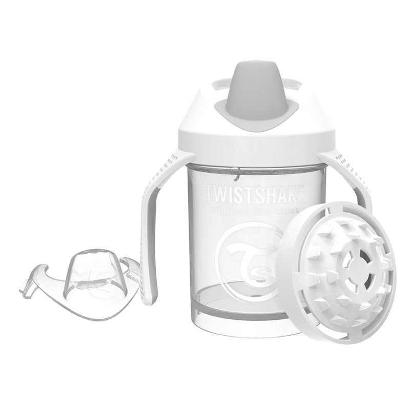 TWISTSHAKE - Vaso Antiderrame Mini Cup 230 Ml 4+M Blanco Twistshake