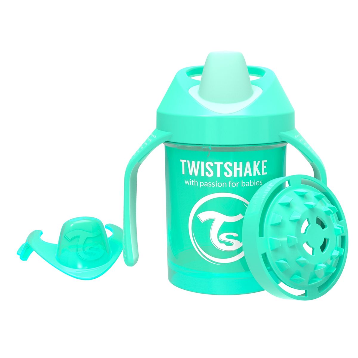 TWISTSHAKE - Vaso Antiderrame 230 Ml 4+M Verde Pastel Twistshake